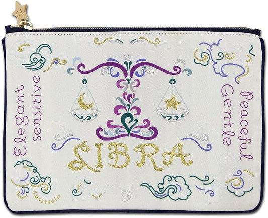 Catstudio Astrology Zipper Pouch, 5x7 Travel Toiletry Bag, Makeup Bag, Dog Treat Pouch, or Travel Purse by catstudio