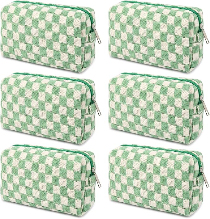 SOIDRAM Makeup Bag Preppy Cosmetic Bag Bulk Makeup Pouch Personalize Travel Toiletry Bag Organizer Cute DIY Makeup Brushes Storage Bag for Women - Image 5