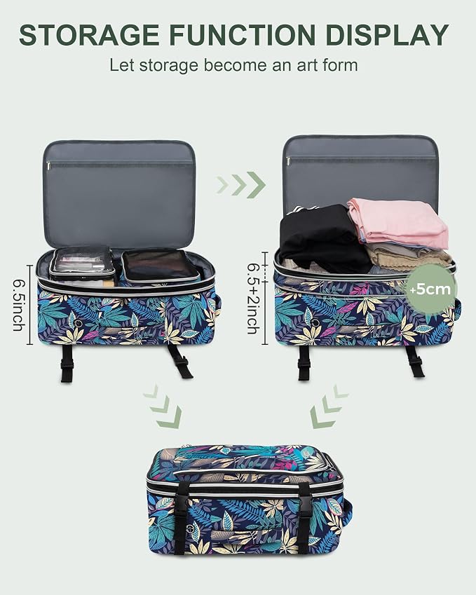 Travel Carry On 17.5" Laptop Expandable Backpack for Men Women, Personal Item Bag Waterproof Airline Approved with USB Charging Hole 3 Packing Cubes, Large Weekender Daypack Business Luggage Suitcase - Image 8