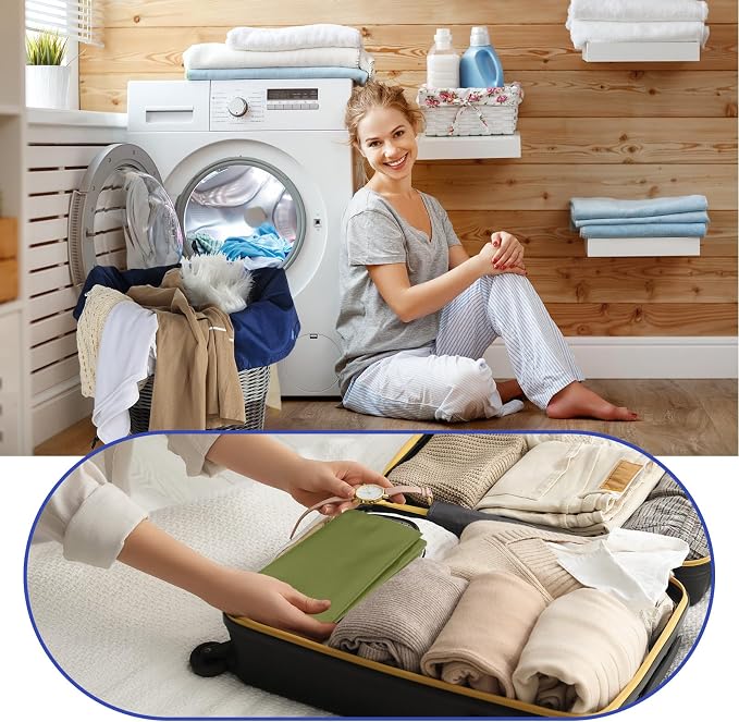 Woanger 12 Pack 28 x 45 Inch Extra Large Laundry Bags Bulk, Colorful | Washable Travel Laundry Bag with Drawstring Closure Large Dirty Clothes Organizer for College Dorm Home Hotel Camping - Image 7