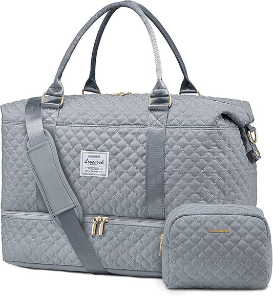 LOVEVOOK Travel Duffle Bag,Weekender Bags for Women with Shoe Compartment，Carry on Overnight Bag with Toiletry Bag,Gym Duffel Bag with Wet Pocket, Hospital Bags for Labor and Delivery by LOVEVOOK