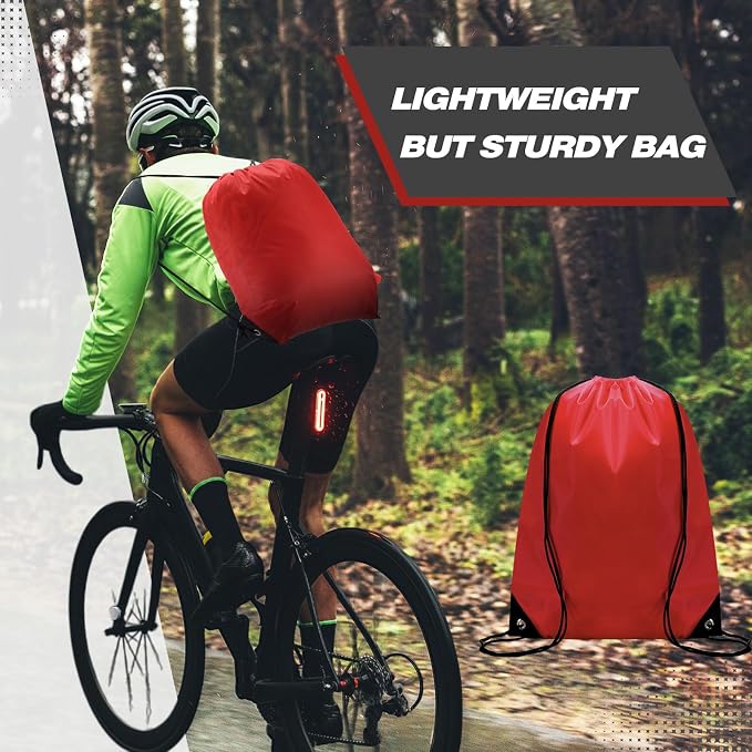 Shappy Drawstring Backpack Bulk Sports Gym Cinch Bag Polyester String Bag for Men Women(10 Colors,50 Pcs) - Image 6