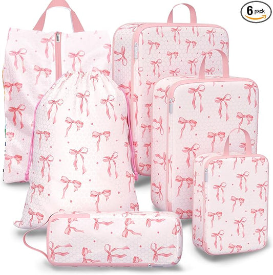 Compression Packing Cubes for Travel, 6 Set Natural Life Luggage Organizers, Lightweight Waterproof Expandable/Compression Bags Bohemia Smell Proof Travel Packing Cubes for Suitcases by wpnchsdc