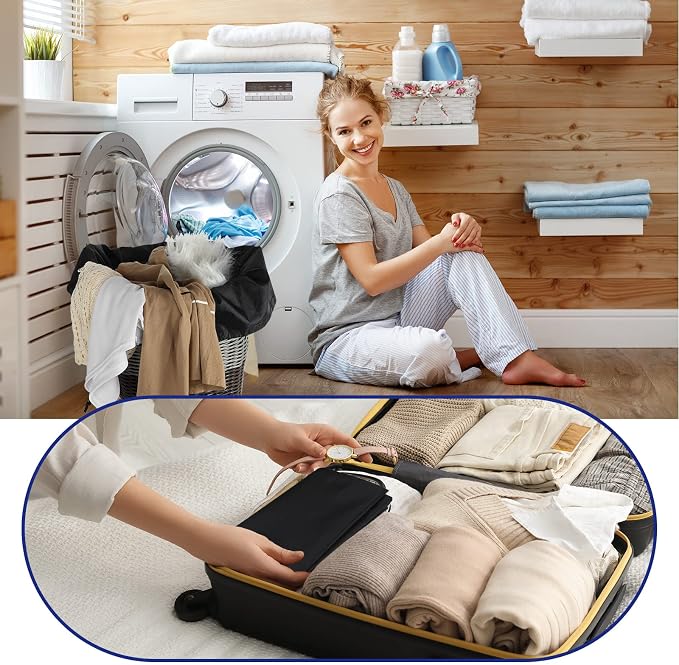 Woanger 12 Pack 28 x 45 Inch Extra Large Laundry Bags Bulk, Black | Washable Travel Laundry Bag with Drawstring Closure Large Dirty Clothes Organizer for College Dorm Home Hotel Camping - Image 7