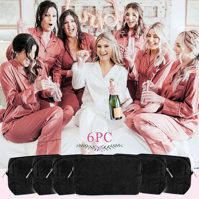 SOIDRAM Makeup Bag Preppy Cosmetic Bag Bulk Makeup Pouch Personalize Travel Toiletry Bag Organizer Cute DIY Makeup Brushes Storage Bag for Women - Image 4