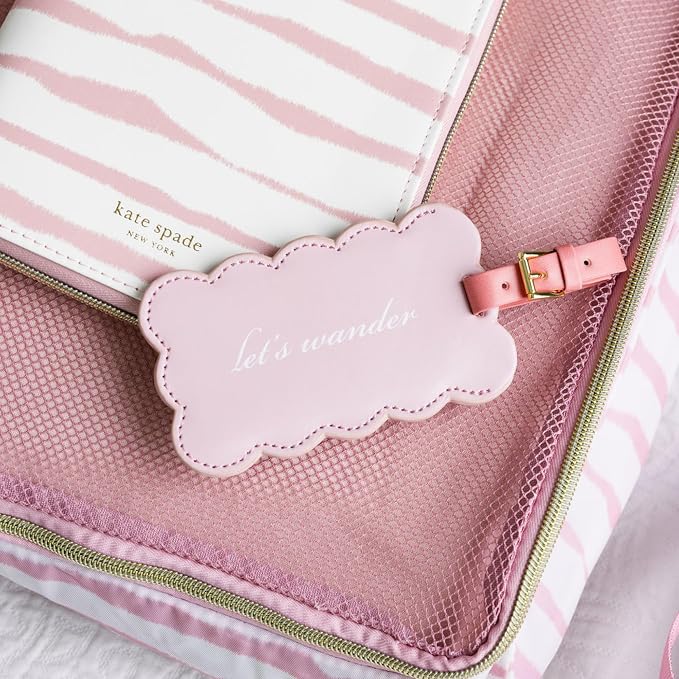 kate spade new york Packing Cube Set of 3, Goddess Stripe | Pack of Luggage Organizers in 3 Sizes with Mesh Windows, Zipper Closures, and Carry Handles for Travel - Image 7