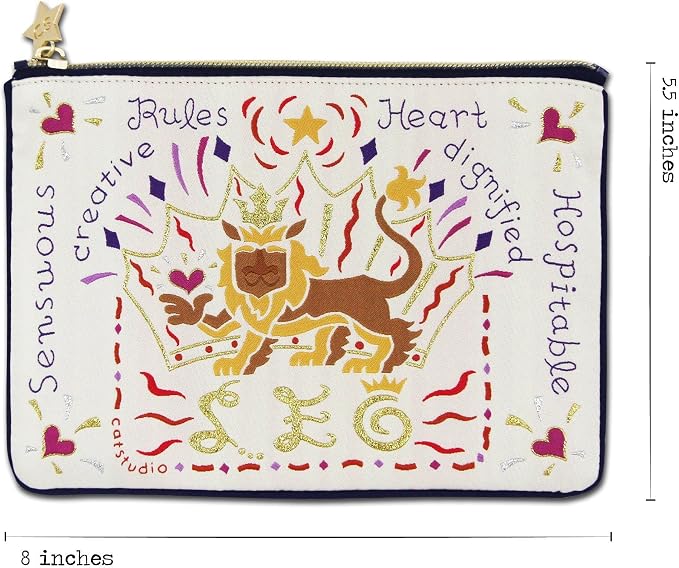 Catstudio Astrology Zipper Pouch, 5x7 Travel Toiletry Bag, Makeup Bag, Dog Treat Pouch, or Travel Purse - Image 7