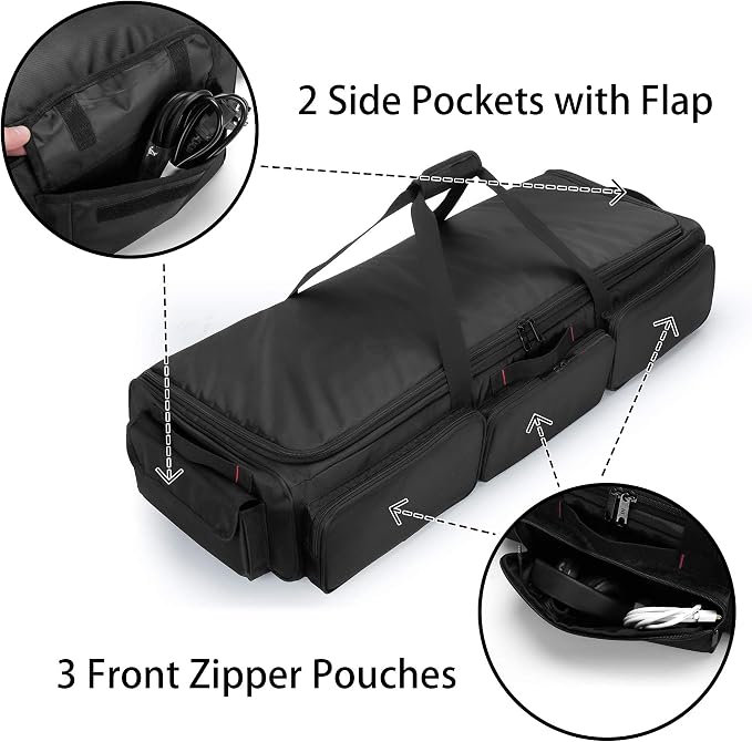 samdew Underseat Storage Bag Fit for SuperCrew Cab, Large, Bag Only | Truck Under Seat Organizer for Most Full Size Trucks, with 4 Detachable Inner Divider, Anti-Slip Bottom & Multi-pockets - Image 5