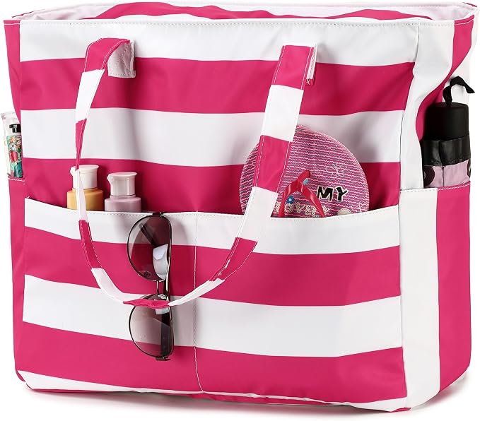 Bluboon Waterproof Beach Tote Pool Bags for Women Ladies Extra Large Carry On Bag With Wet Compartment for Weekender Travel - Image 9