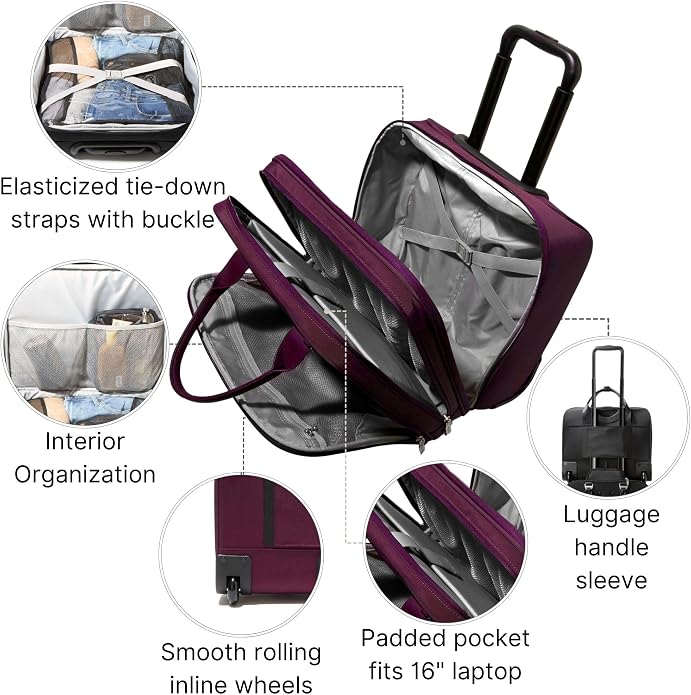 Baggallini Women's 2 Wheel Tote - Image 3