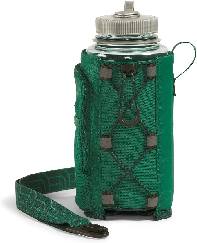 The North Face Borealis Water Bottle Holder - Adjustable Strap, Water-Repellent Finish, External Pocket with Key Hook, Evergreen/Hunter Green, One Size | Adjustable Strap, Water-Repellent Finish, External Pocket - Image 4