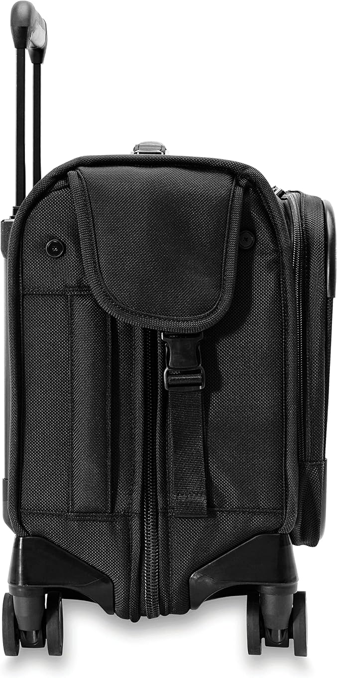 Briggs & Riley 21" Carry-On Wheeled Garment Spinner - Carry On Luggage for Travel, Suitcases with Wheels, Softside Rolling Bag for Men & Women, Built in Hook for Clothes - Baseline Collection, Black - Image 11