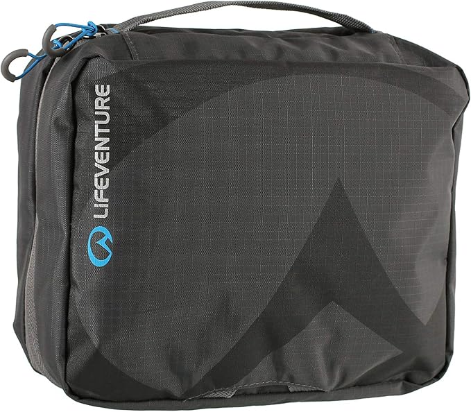 Lifeventure Wash Bag for Men & Women Water-Resistant Travel Hanging Wash Bag with Mirror and Dry/Wet Separation Pockets by Lifeventure