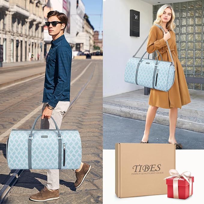 Convertible Garment Duffel Bag for Travel - Carry On Garment Bags With Toiletry Bag Large Weekender Bag for Men Women 2 in 1 Hanging Suitcase Suit Travel Duffel Overnight Bags 4pcs Set - Image 7
