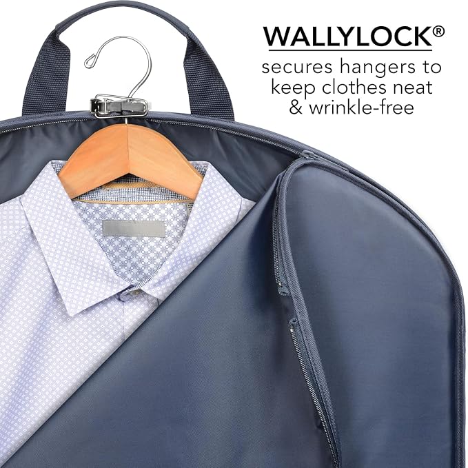 WallyBags 45” Deluxe Extra Capacity Travel Garment Bag with two pockets - Image 4