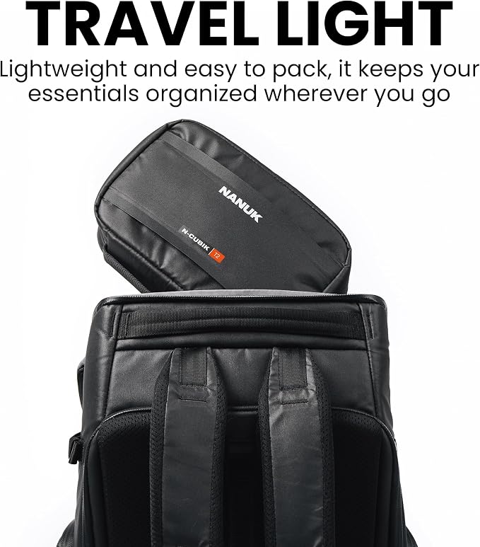 NANUK N-Cubik T2 Camera Bag Insert – Water-Resistant Pouch – Shockproof Protective Camera Insert for Backpack – Perfect for Accessories & Gear (10.6” x 6.5” x 3.5”) - Image 4