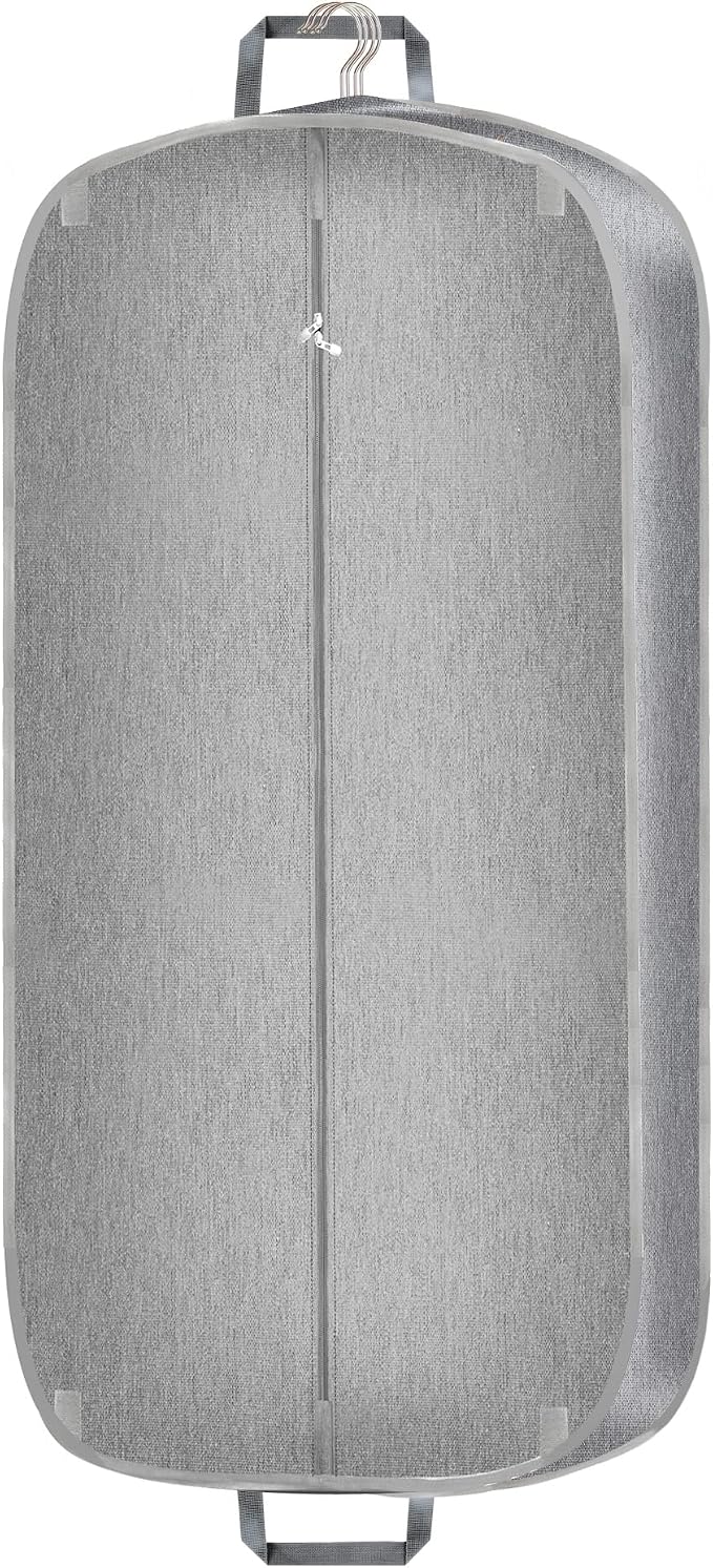 Limoomil Heavy Duty Waterproof Garment Bag for Travel, Tear Resistance Suit Bag for Men Travel for Suits, Tuxedos, Coats, Uniform. Grey, 42 inch… by LIMOOMIL