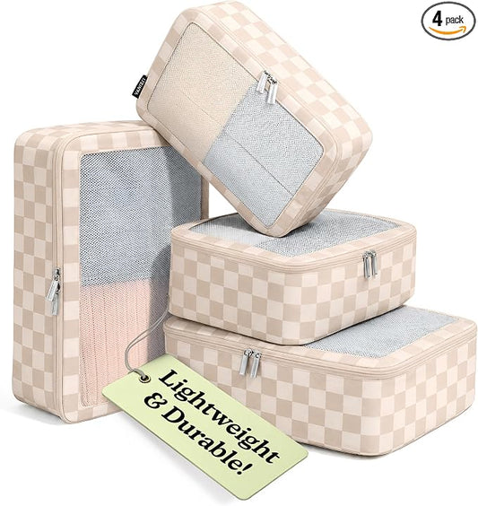 Vandel TSA-Friendly Packing Cubes for Carry On, Mesh Suitcase Organizer Bags Set, Small Packing Cubes for Travel Organizer Bags for Women with Mesh Panel and Durable Zippers, Luggage Cube Set of 4 by VANDEL