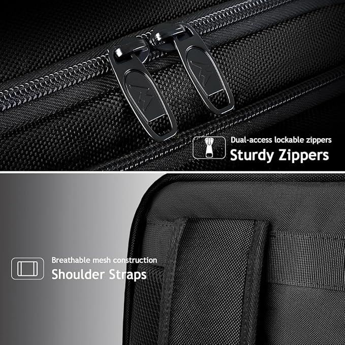 MATEIN Travel Laptop Backpack, Flight Approved Carry on Backpack, Black | Shoe Compartment, Large Personal Item Bag, Fits 15.6 Inch Laptop, Water Resistant, Overnight Luggage Bag, Weekender Bag - Image 7