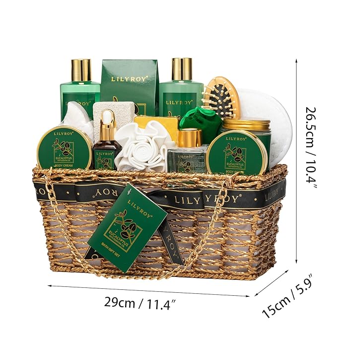 18-Piece Christmas Gifts for Women - Luxury Spa Gift Basket Set Bath and Body Care Kit for Women & Men | Perfect Gift for Mother's Day Fathers Day Birthday Gifts Great for Holidays & Special Occasions