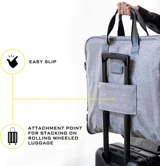 ZEGUR Premium Suit Garment Bag Carry On - Hangs 4 Suits - Travel & Business with Shoulder Strap and Laptop Compartment - Image 7