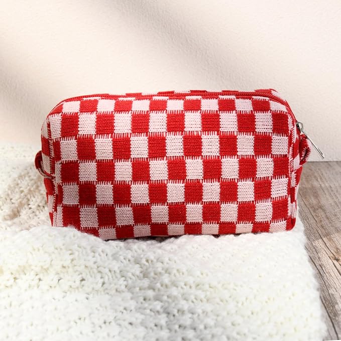 SOIDRAM Makeup Bag Preppy Cosmetic Bag Bulk Makeup Pouch Personalize Travel Toiletry Bag Organizer Cute DIY Makeup Brushes Storage Bag for Women - Image 7