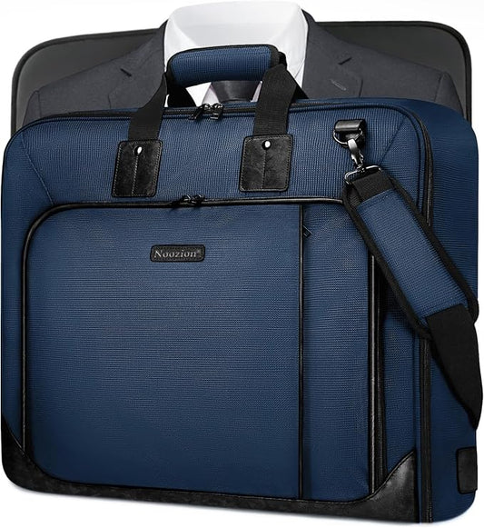 Noozion Garment Bag for Travel, Large Carry On Suit Bag for Business Up to 3 Suits, Wrinkle Free Garment Bag for Hanging Clothes with Shoulder Strap, Laptop Compartment, and Wet-Dry Pocket by Noozion