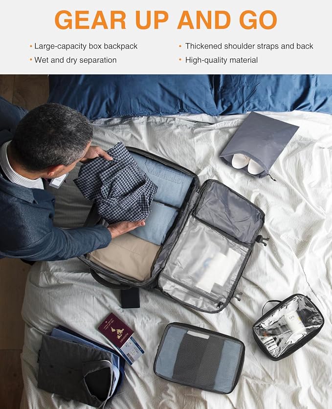 YAMTION Carry On Backpack for Men with Shoe Compartment,Travel Backpack with Laptop Compartment Airline Approved for Women,Weekender Bag for Workout College Sport Mochila de Viaje - Image 3