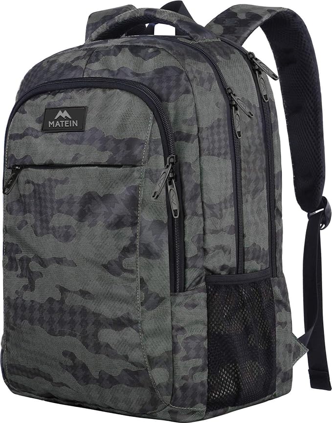MATEIN Travel Computer Backpack, 15.6 Inch Sturdy College Laptop Bookbag | Lightweight Water Resistant, Anti Theft Back Pocket, Carry On Personal Item Bag, Casual Daypack Gift for Women Men - Image 10