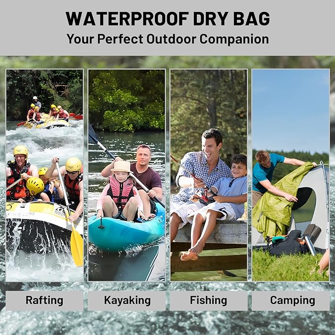 Waterproof Dry Bag,Roll Top Sea Turtle Coral Starfish Small Waterproof Backpack 5L/10L/20L Floating Lightweight Bags for Kayaking, Boating, Fishing, Swimming Camping with Waterproof Phone Case - Image 4
