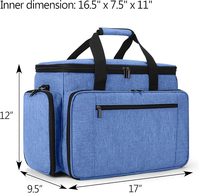 LUXJA Sewing Machine Case with Removable Padding Pad, Blue | Travel Case for Most Standard Sewing Machines & Accessories, Bag Only - Image 6