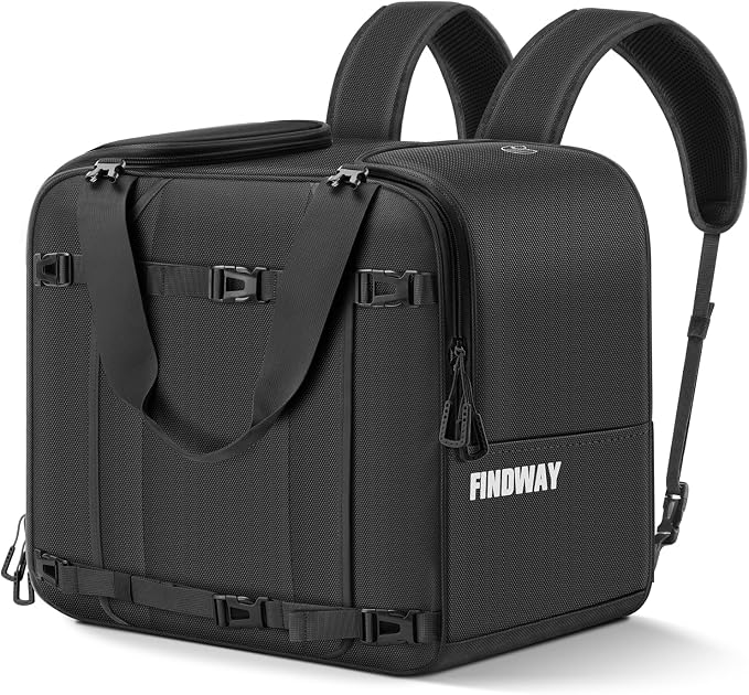 findway Ski Boot Bag, 55L Ski Boot bag Backpack 1680D Waterproof for Skis, Ski Helmet, Ski Boots, Snowboard & Accessories by Findway