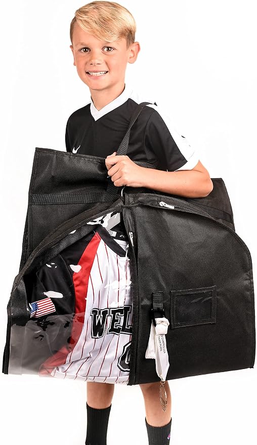 Waterproof Hanging Garment Bag 40 inch, Pockets & Side Zip for Clothes, Dance Costumes, Sports, Skating, Theatre, Pageants (Raven) - Image 7
