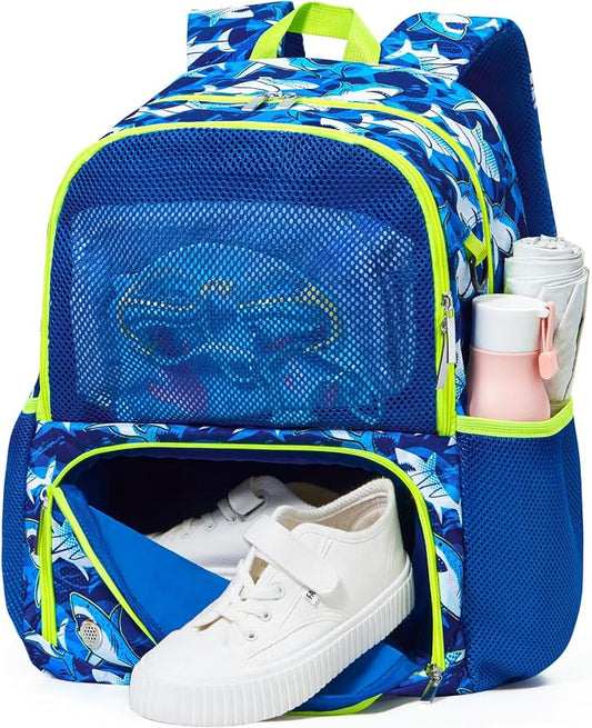 WAWSAM Kids Swim Bag for Swimmers, Beach Gym Bag with Wet Dry Shoes Compartments by WAWSAM