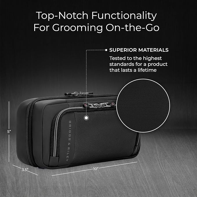 Briggs & Riley Toiletry Kit - Travel Bags for Women & Men, Organizer for Vacation, Dopp Kit for Bathroom Accessories, Makeup, & Skincare - Image 2
