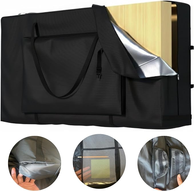 Cornhole Carrying Case Fits 4' x 2' Regulation Size Board,with Bean Bag Storage,600DHeavy-Duty Waterproof Cornhole Boards Bag - Image 7