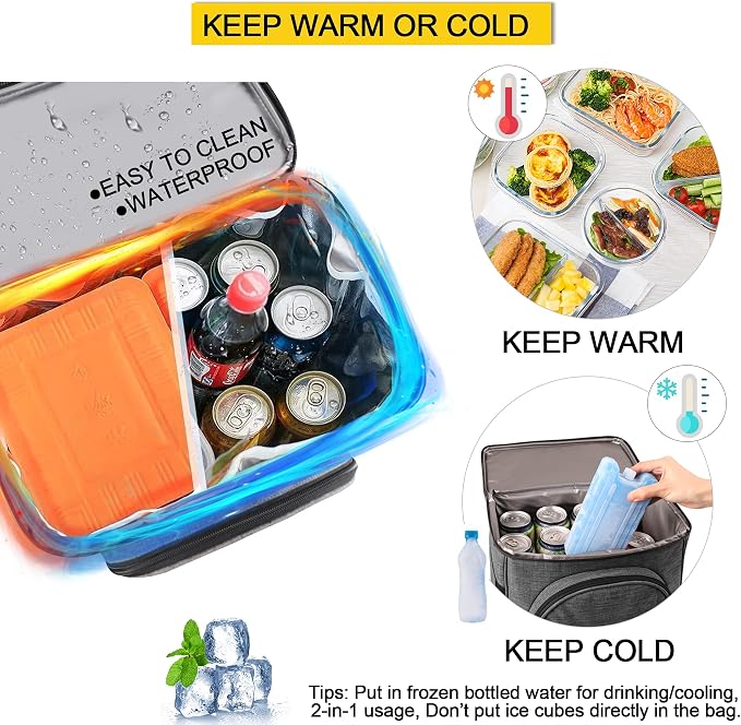 Vogano Picnic Backpack & Accessories – Insulated Picnic Set for 2 Person with Dual Compartments, Lightweight Blanket, Cutlery Set, for Newlyweds and Couples Gifts Grey - Image 9