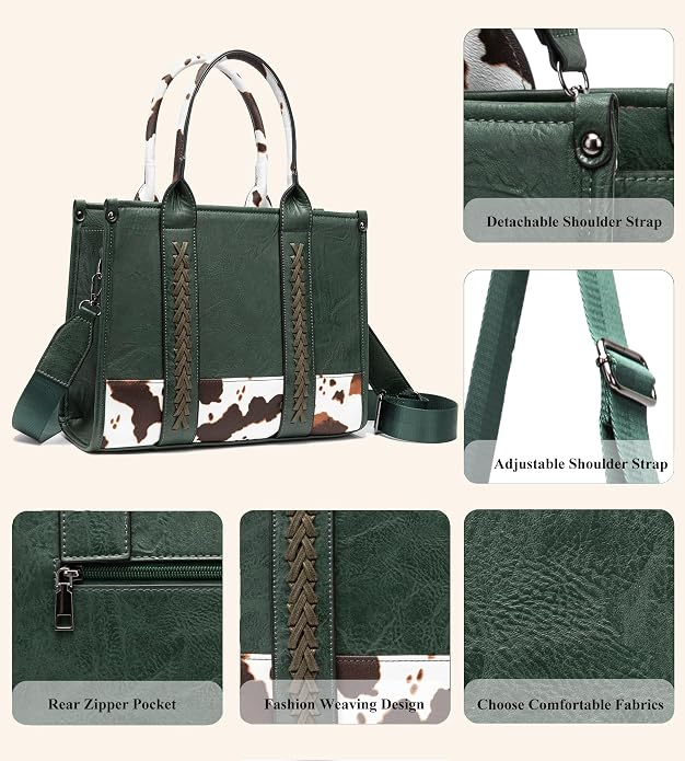 KingTo Women's Crocodile Pattern Satchel Handbags Stylish Tote Handbags crocodile purses for women 3 Pcs Set (B-blue) - Image 6