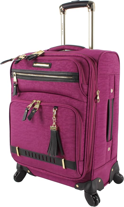 Steve Madden Designer Luggage Collection - 3 Piece Softside Expandable Lightweight Spinner Suitcase Set - Travel Set Includes an Under Seat Bag, 20-Inch Carry on and 28-Inch Checked Suitcase, - Image 2