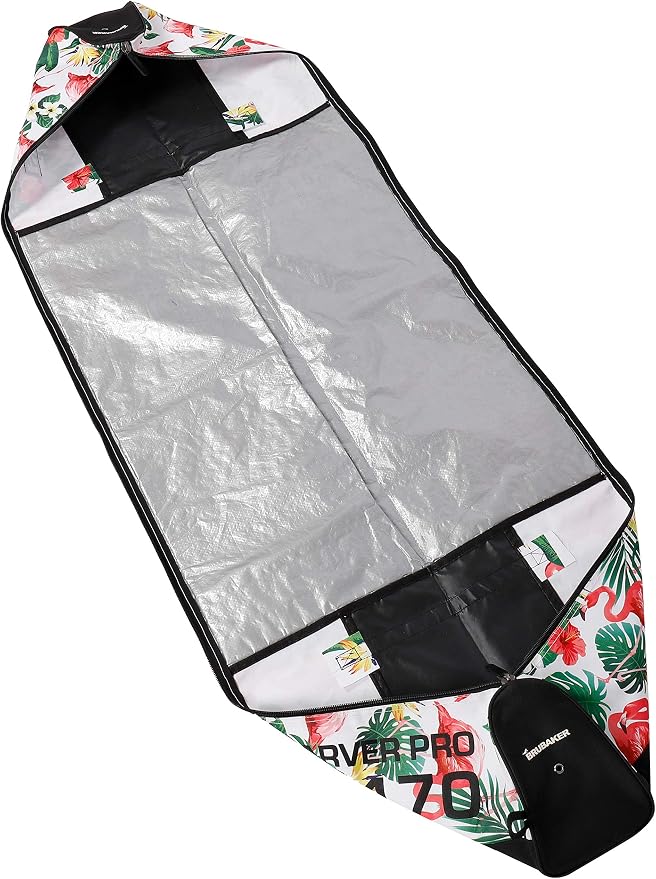 BRUBAKER Combo Set CarverSpotlight - Ski Bag and Ski Boot Bag for 1 Pair of Skis + Poles + Boots + Helmet - Flamingos - 66 7/8 Inches / 170 Cm - Image 4