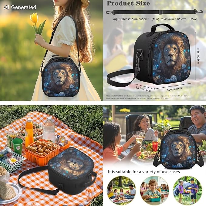Cool Lion Boys Bookbag With Lunch Box 1St Grade Backpack Boys Kindergarten with Pencil Pouch Bulk Water Bottle with Sleeve Traveling School Supplies 17 inch Lightweight - Image 4