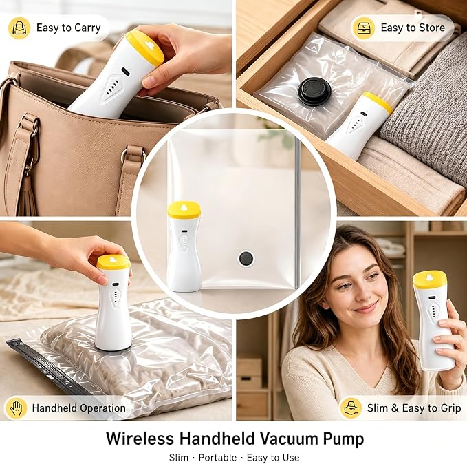 16 Pack Vacuum Bags for Travel with pump Vacuum Storage bags for clothing - Image 3