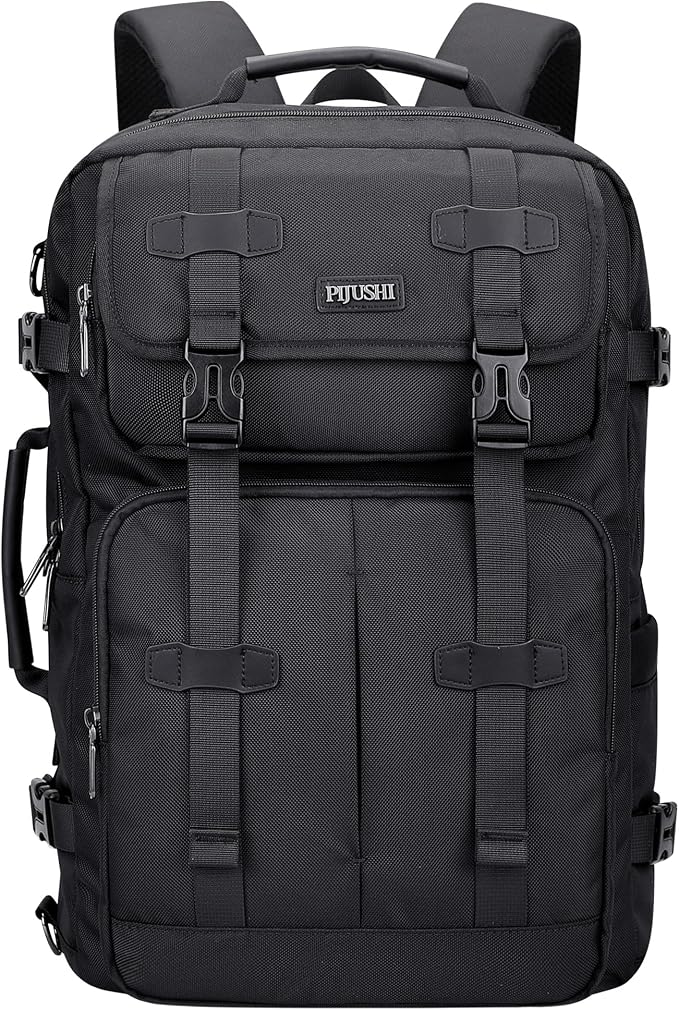 PIJUSHI Travel Backpack for Women, 3-In-1 Convertible Bag with Multi-Pocket | Carry On Luggage Duffle with 16" Laptop Compartment, Anti-Theft Back Pocket, USB Port for Daily, Airport by PIJUSHI