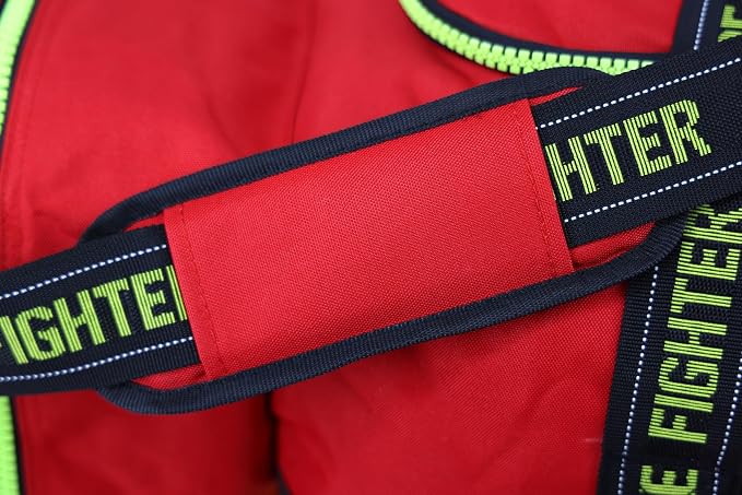 Lightning X Products Fireman Premium 3XL Firefighter Rescue Step-In Turnout Fire Gear Bag With Shoulder Strap & Helmet Pocket (Red) - Image 8