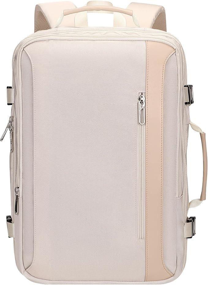 PIJUSHI Travel Backpack for Women, Fits 16" Laptop, Expandable 30L to 35L | Airline Approved Carry-on Luggage with Padded Laptop Compartment, USB Port, Wet Pocket, For Business, Commute - Image 8