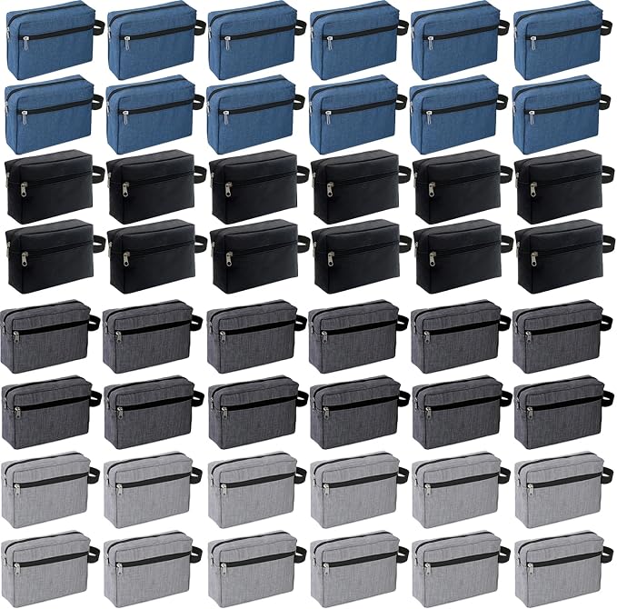 48 Pcs Travel Toiletry Bag for Men Women Bulk Large Water Resistant Shaving Bag Hanging Cosmetic Bag Makeup Travel Pouch Foldable Toiletry Organizer (Mixed Color) by Home