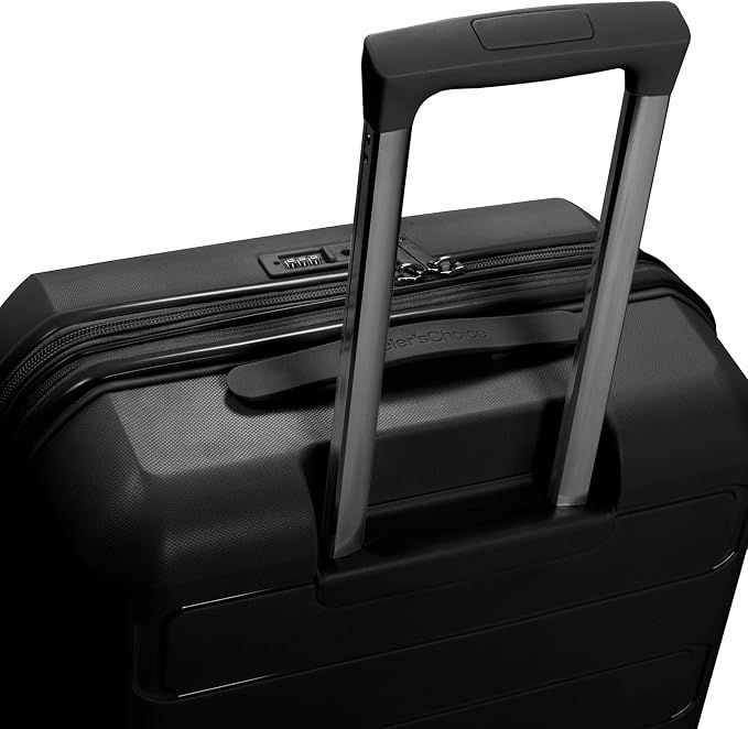 Traveler's Choice Pagosa Hardshell Expandable Luggage with Spinner Wheels, Black, 3-Piece Set (22/27/30) - Image 10