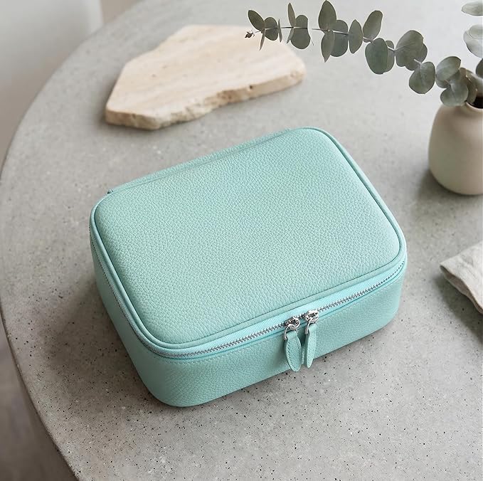 Luxury Genuine Cowhide Leather Cosmetic Organizer Bag – Large Capacity Makeup & Toiletry Travel Case with Compartment, Brush Holder for Women and Men - Image 2