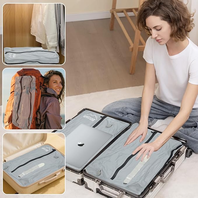 ONTYZZ Vacuum Bags for Travel, IPX8 Waterproof Vacuum Bags, Space Saver for Luggage/Camping/Home Storage (2 Pack NO Pump-Green) - Image 5