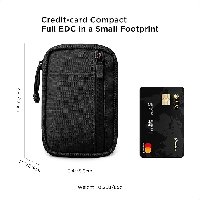 ALPAKA HUB Pouch V2 Tool Pouch Black Axoflux 210D Ripstop Nylon | For Cables, Cards, Coins, RFID Blocking Pocket Protector，Everyday Carry and Travel - Image 3